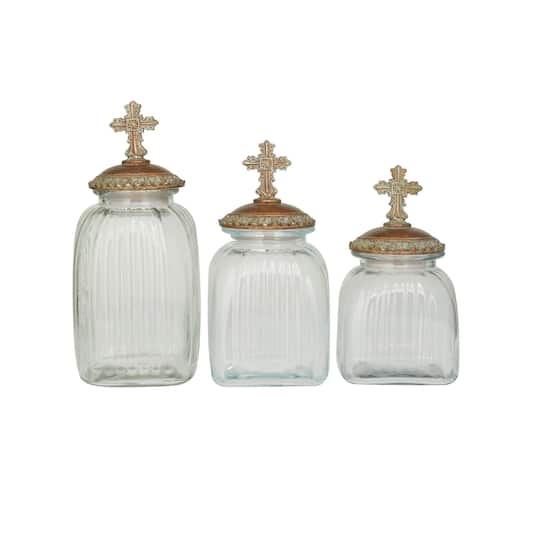 Brown Polystone Traditional Decorative Jar Set